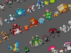 pok&eacute;mon sprite voxel 5 gera&ccedil;&atilde;o Modelo 3D