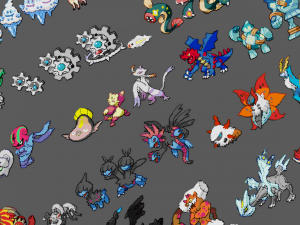 pokemon sprite voxel 5 gen Modèle 3D
