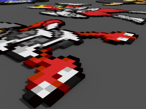 pokemon sprite voxel 5 gen Modèle 3D