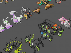 pokemon sprite voxel 6 gen 3D Model