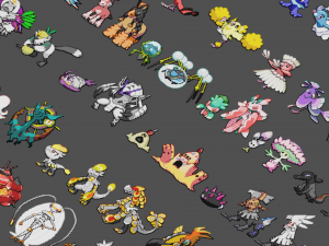 pokemon sprite voxel 7 gen 3D Model