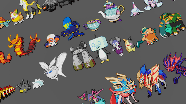 pokemon sprite voxel 8 gen 3D Model in Monster 3DExport