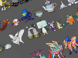 pok&eacute;mon sprite voxel 8 gera&ccedil;&atilde;o Modelo 3D