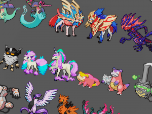 pokemon sprite voxel 8 gen Modelo 3D