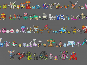 pokemon voxel sprite full pokedex 3D Model