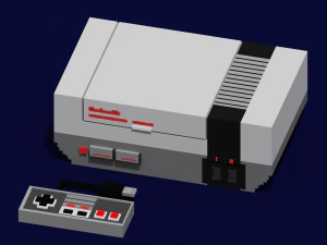 console nes voxel Modelo de Impressão 3D