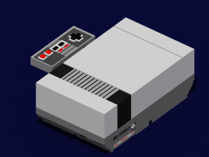 nes console voxel 3D-printmodel