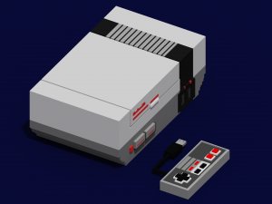 nes console voxel 3D-printmodel