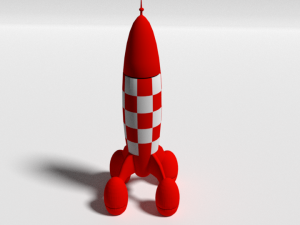 tintin rocket 3D 프린트 모델