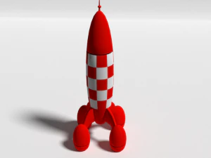 foguete tintim Modelo de Impressão 3D