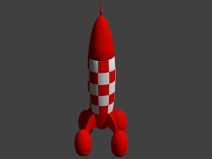 tintin rocket 3D Print Model