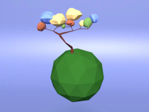 árvore da ilha Modelo 3D