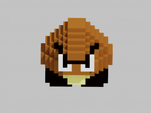 goomba voxel 3D-printmodel