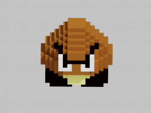 voxel goomba Modelo de Impressão 3D