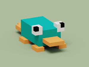 um voxel de ornitorrinco normal Modelo 3D