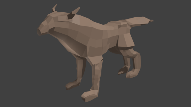 low poly wolf Model 3D .c4d .max .obj .3ds .fbx .stl .blend 