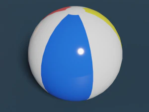 sports balls football-soccer basketball volleyball and beach ball 3D Model