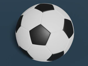 sports balls football-soccer basketball volleyball and beach ball 3D Model
