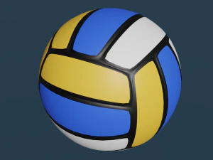 sports balls football-soccer basketball volleyball and beach ball 3D Model