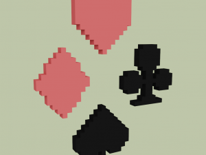 cards symbols voxel 3D Model