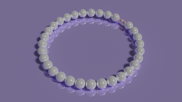 pearl necklace 3D Model .c4d .max .obj .3ds .fbx .stl .blend 