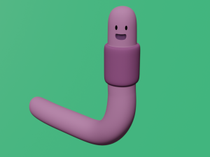 shelby adventure time worm 3Dモデル