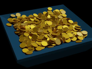 moeda de ouro Modelo 3D