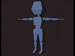 几何字符 3D 模型