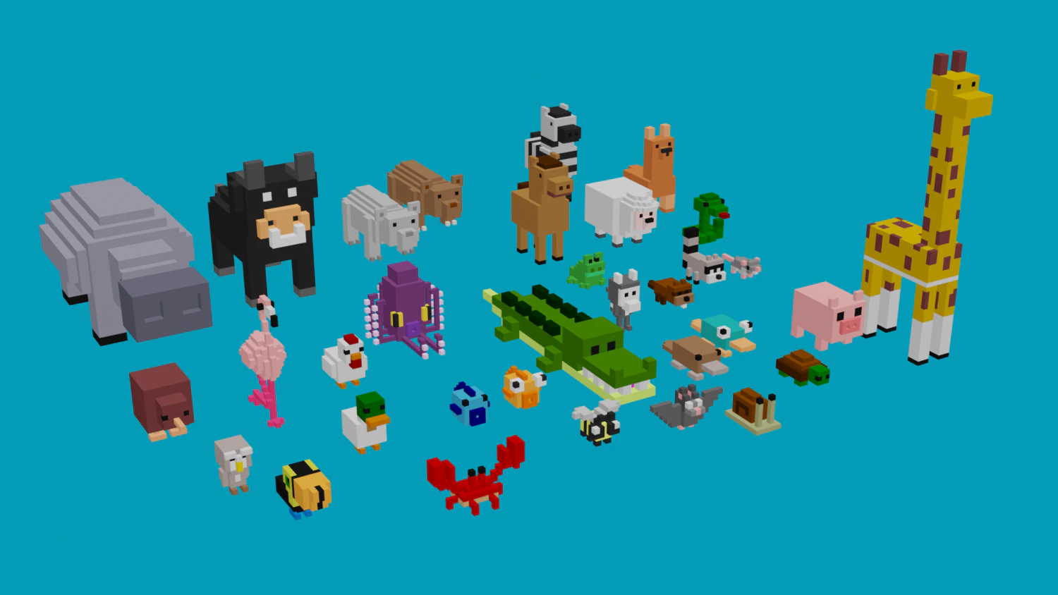 animals voxel 3D Model .c4d .max .obj .3ds .fbx .stl .blend 