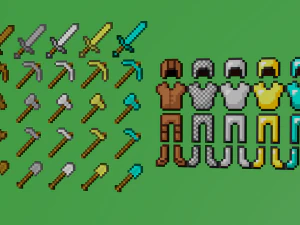 ativos de minecraft voxel Modelo de Impressão 3D