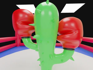 cactus-cartoon character 3D Model