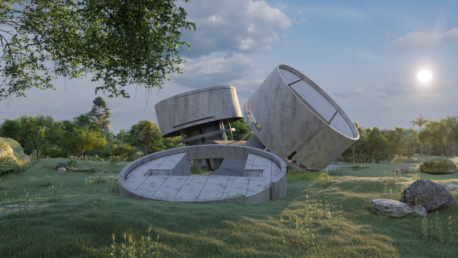 museum 3D Model .c4d .max .obj .3ds .fbx .stl .blend 