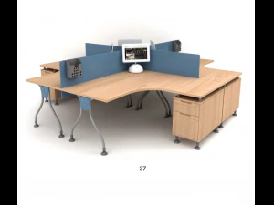办公桌 3D 模型