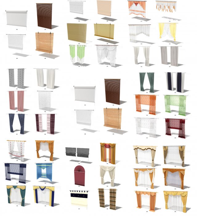 curtain 3D Модель .c4d .max .obj .3ds .fbx .stl .blend 