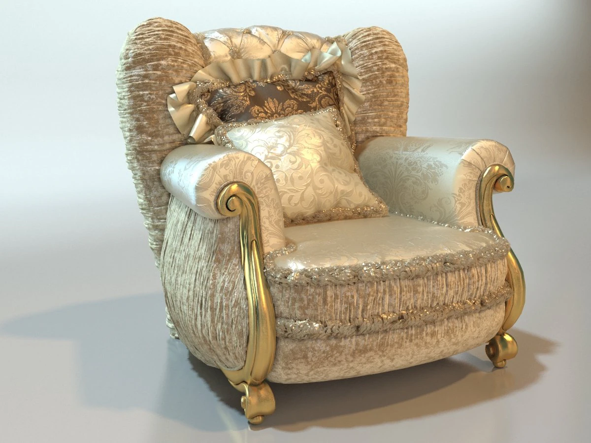 klassieke bank 3D Model .c4d .max .obj .3ds .fbx .stl .blend 