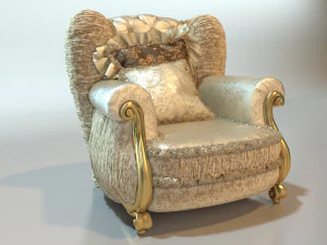 klasik kanepe 3D Model