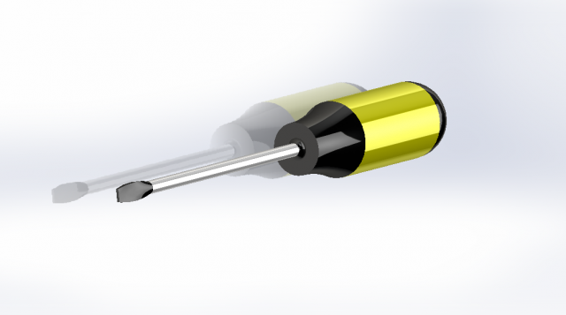 standart screwdriver 3D Model .c4d .max .obj .3ds .fbx .stl .blend 