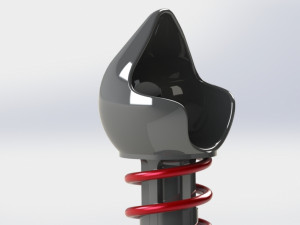 spring egg chair Model 3D