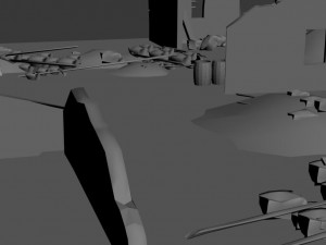 world war 2 and 1 war scene Modèle 3D