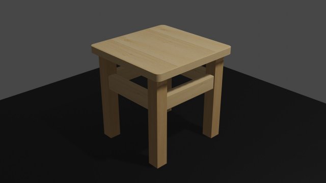 backless stool Modello 3D .c4d .max .obj .3ds .fbx .stl .blend 