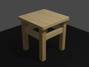backless stool 3D Model