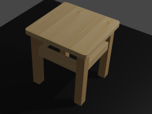 backless stool Modello 3D