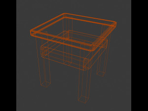 backless stool Modello 3D