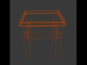 backless stool Modello 3D
