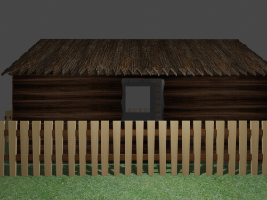 house and fence 3D-Modell
