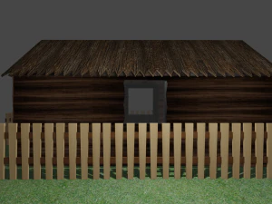 house and fence 3D Model