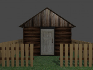 house and fence 3D-Modell