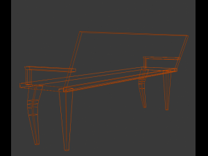 lowpolybench Modello 3D