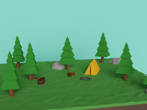 lowpolyscene Modelo 3D