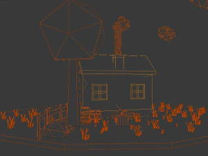 casa de poliescena baja Modelo 3D